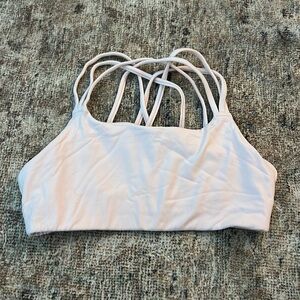Athleta Light Pink Strappy Sports Bra Size Small